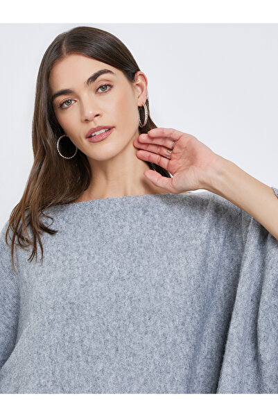 Styli Grey Oversized Knit Cape Sweater