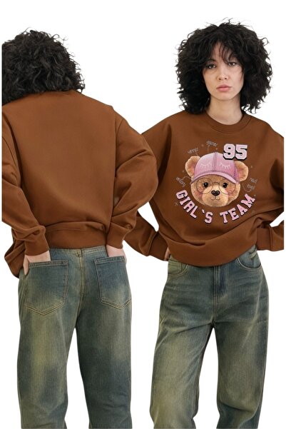 ArtYus Φούτερ Unisex με μακρύ μανίκι Girl's Team Transfer με τύπωμα με λαιμόκ...