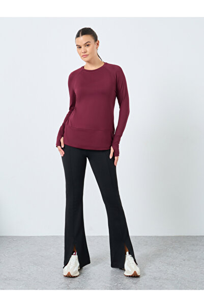 Styli Broad Hem Stitch Detail Long Sleeve Top