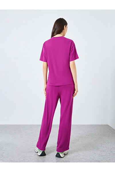 Take Two By Styli Solid Short Sleeve Top and Wide Leg Joggers Co-Ords