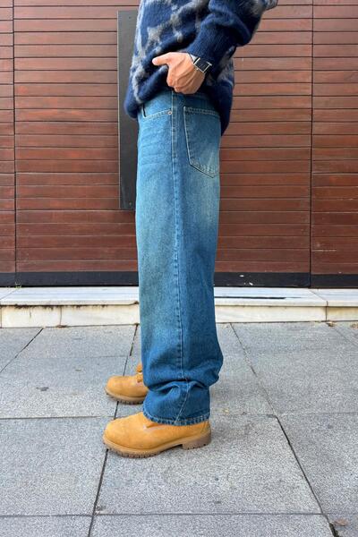 Flaw Wear Πλενόμενο ριγέ φαρδύ τζιν