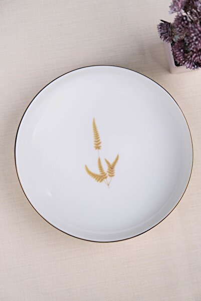 tabakevi Tabak Evi Porcelain Natura Marinum Gold Gilded Deep Plate 18.50cm Set of 4