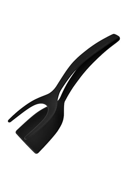 OEM Σπάτουλα αυγών, σιλικόνης, 2 σε 1, μαύρη