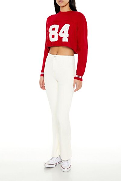 Forever 21 High-Rise Kadife Flare Pantolon