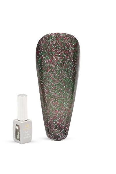 global fashion طلاء أظافر جل فيري كات آي ٨ مل - جل سحري لامع قابل للغسل بالأشعة فوق البنفسجية/الصمام الثنائي الباعث للضوء، لمسة نهائية لامعة تدوم طويلاً