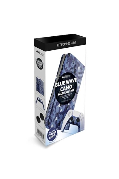 MaxxTech Husă de protecție Maxx Tech Slim Faceplates + Faceplates pentru controler Blue Wave Camo