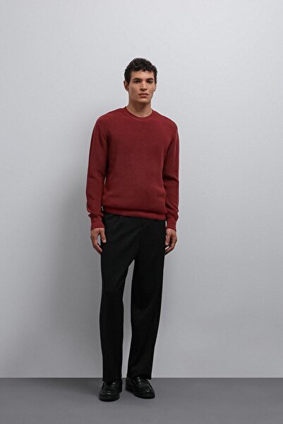 Antioch Light Burgundy Textured Men's Sweater
