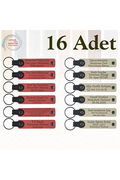 miawiki سلسلة مفاتيح تذكارية من الجلد قابلة للكتابة، أرجواني وأزرق داكن، هدية...