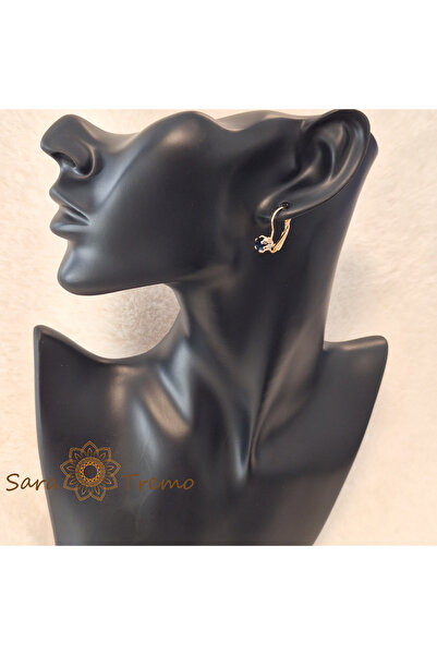 saratremo Cercei Regina Safirelor – Cristale Bleumarin Placati Aur 18K