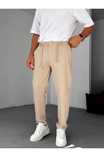 BYBASICMAN Bej Slim Fit Kumaş Pantolon YP-5037