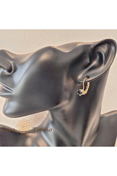 saratremo Cercei Regina Safirelor – Cristale Bleumarin Placati Aur 18K