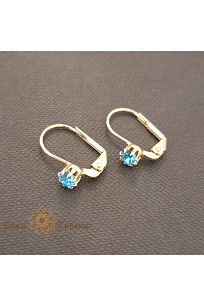 SaraTremo Cercei Regina Oceanului – Cristale bleu placati aur 18K Brazilia