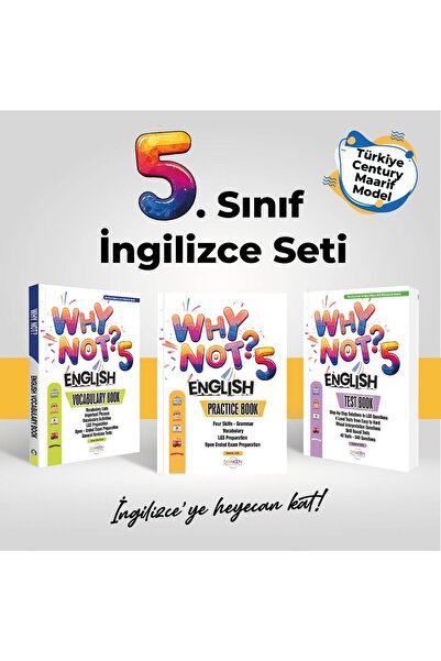 Daymoon Publishing WHY NOT ? 5. SINIF PRACTİCE BOOK-TEST BOOK-VOCABULARY 3'LÜ...