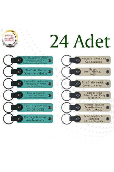 miawiki سلسلة مفاتيح جلدية مع اسم مكتوب، بنفسجي وأزرق داكن، مجموعة من 24 قطعة...