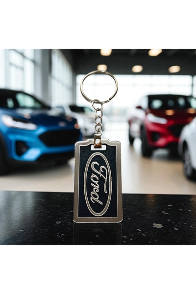 Pemina ميدالية مفاتيح سيارة فورد من الخشب المضغوط متوسط الكثافة بسماكة 3 مم مع تفاصيل من البليكسي