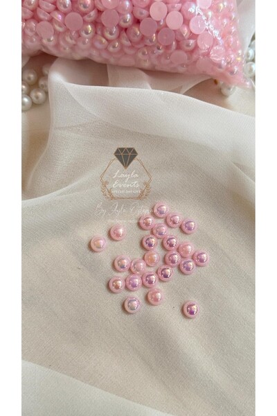 LAYLAEVENTS Boncuk Çeşitleri Yarım Inci Süsleme 8mm 100 Adetlik – Boncuk, Şık...