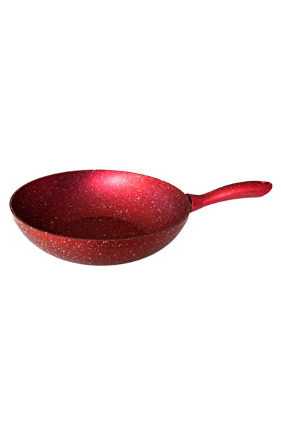 Hascevher WOK pan 28cm GRANITE-RED