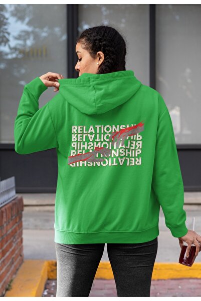 ArtYus Relationship Colorful Printed Hooded Sweatshirt
