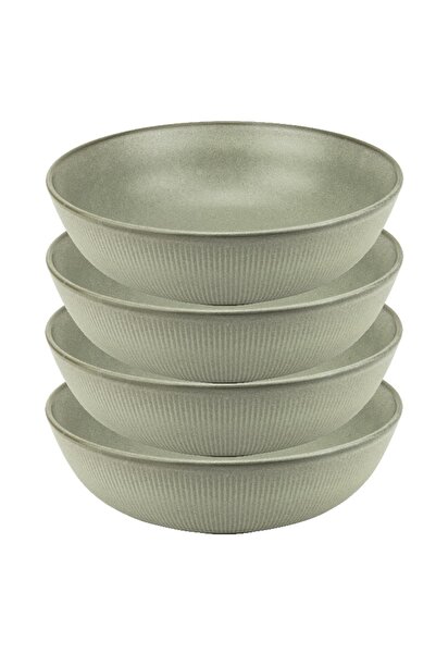 Culinaro Set 4 boluri portelan salata Moss 20xh6,5cm, 1100ml