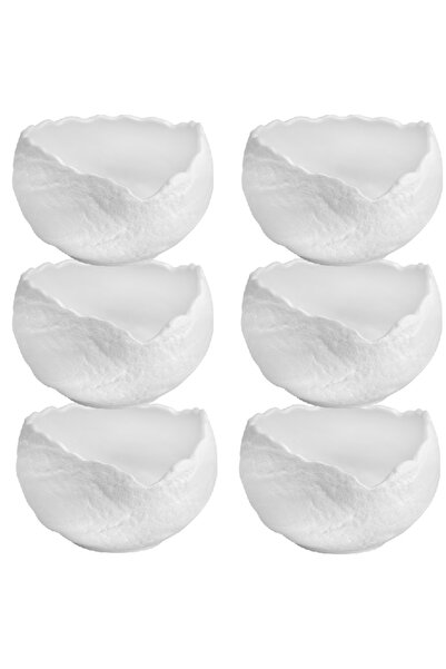 Culinaro Set 6 boluri portelan WHITE NEST 13xh8,5cm, 580ml