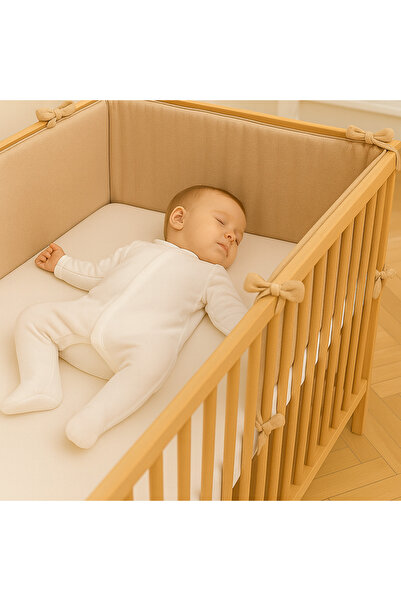 Jaju Baby (4 حواف) حماية حواف بلون المنك 80×130 مقاس خاص 80*130