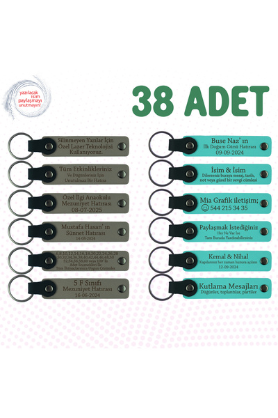 miawiki سلسلة مفاتيح جلدية مع اسم مكتوب، أرجواني وأزرق داكن، للتقديم كهدية لل...
