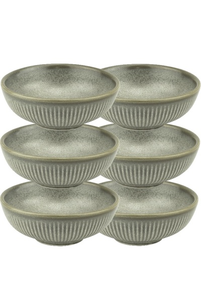 Culinaro Set 6 boluri ramekin Moss din portelan 8xh2,8cm, 60ml