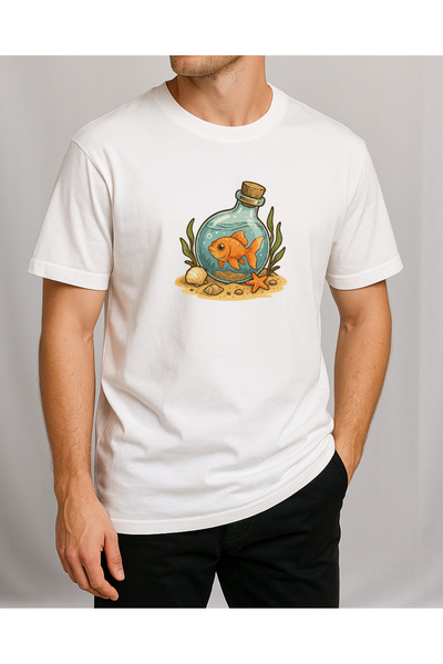 TREND YANKI تي شيرت للجنسين (سمكة فانوس)