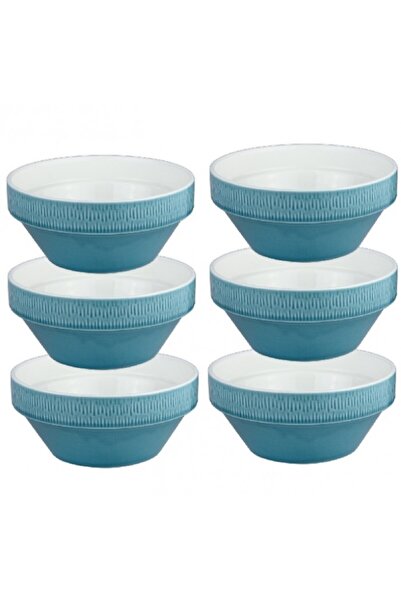 Culinaro Set 6 boluri din portelan HELLA LIGHT SUMMER BLUE 16cm,700ml