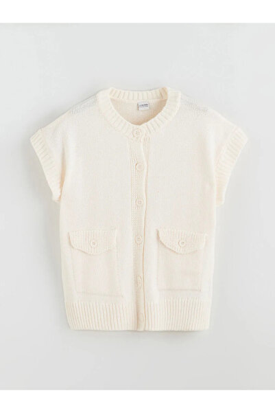 LC Waikiki LCW KidsBej Basic Kız Çocuk Yelek