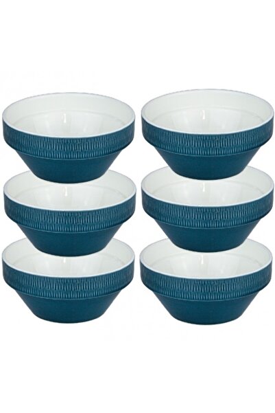 Culinaro Set 6 boluri din portelan HELLA STEEL BLUE 16cm,700ml