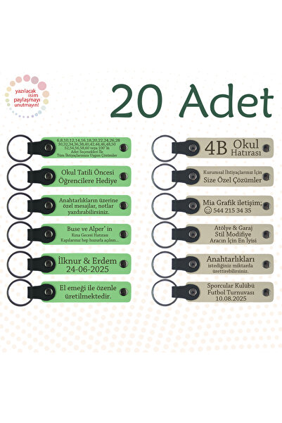 miawiki سلسلة مفاتيح قابلة للكتابة بالاسم، أرجواني وأزرق داكن، مجموعة من 20 ه...