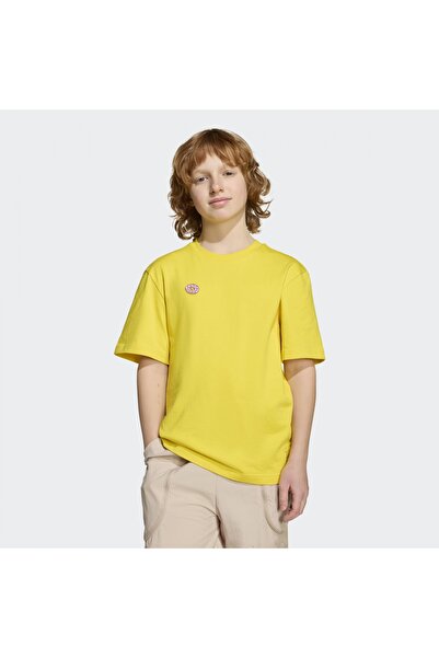 adidas Τυπωμένο κίτρινο μπλουζάκι για αγόρια JM0818 J SIM GFX T