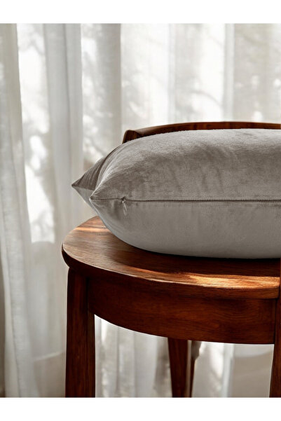 ASDİVA Κάλυμμα μαξιλαριού Malcolm Velvet με υφή ανοιχτό βιζόν-45x45