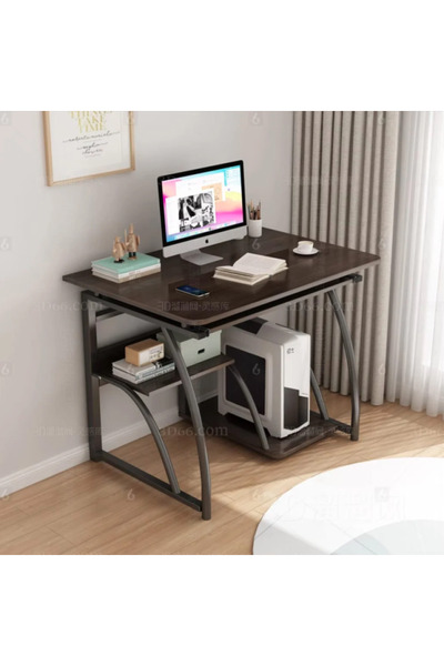 unbranded Practical computer table with stylish design and smart storage shelves