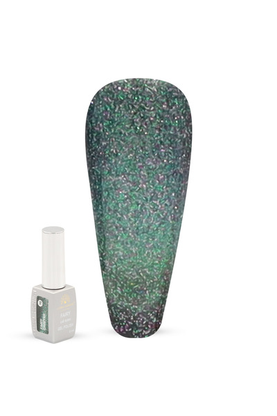 global fashion طلاء أظافر جل فيري كات آي ٨ مل - جل سحري لامع قابل للغسل بالأشعة فوق البنفسجية/الصمام الثنائي الباعث للضوء، لمسة نهائية لامعة تدوم طويلاً