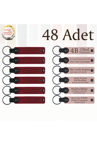 miawiki سلسلة مفاتيح ترويجية مع معلومات مدرسية مكتوبة، أرجواني وأزرق داكن، مج...