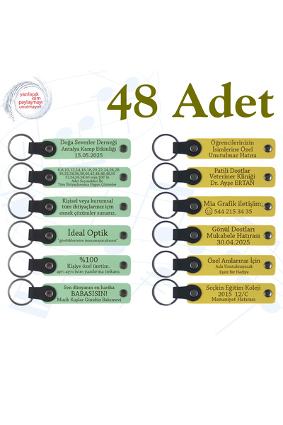 miawiki سلسلة مفاتيح ترويجية مع معلومات مدرسية مكتوبة، أرجواني وأزرق داكن، مجموعة من 48 قطعة لترويج المدرسة