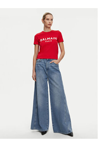 BALMAIN Γυναικείο T-Shirt BF1EF005BB02 Κόκκινο