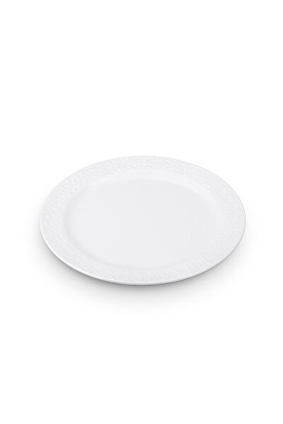 Külsan 8123.CW - Kplus 12'li Krem Beyaz Yuvarlak Servis Tabak Seti 23 cm, The...
