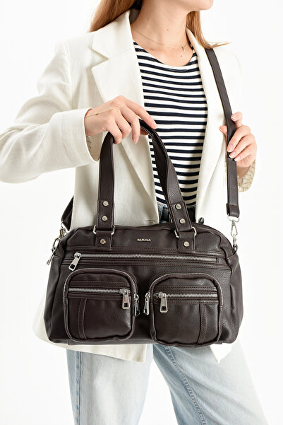 çantamgelsin Mega Polo Lisbon/Soft Leather Multi-Compartment Women's Shoulder Bag