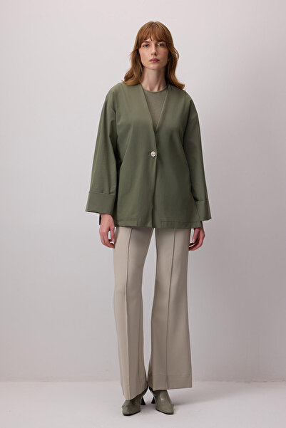 Touché Privé Buttoned Gabardine Jacket