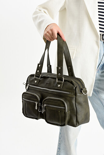 çantamgelsin Mega Polo Lisbon/Soft Leather Multi-Compartment Women's Shoulder Bag