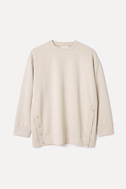 Mudo MODAL KARIŞIMLI LOOSE FIT DÜĞMELİ SWEATSHIRT