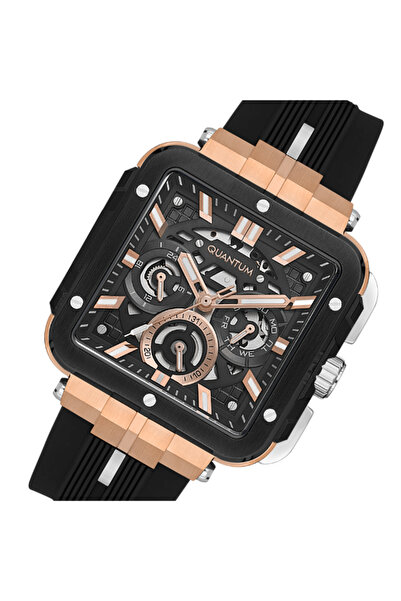 Quantum Men's Multifunction Black Dial Watch - PWG1102.451
