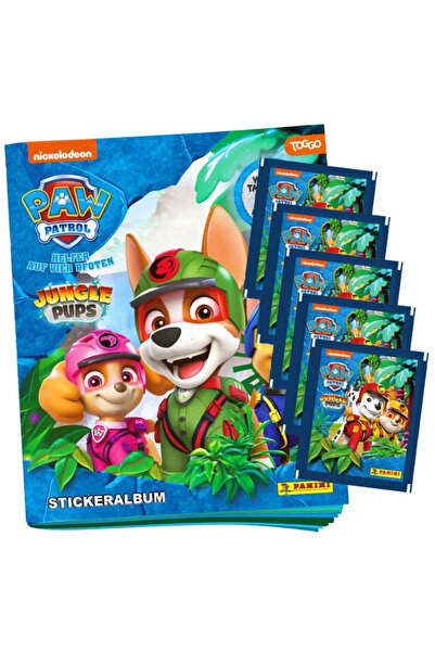 Next Plus Album de autocolante Panini Paw Patrol Jungle Pups cu licență + 5 p...