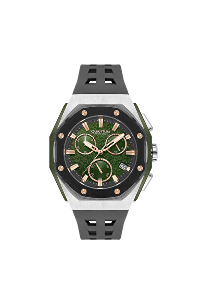 Quantum Men's Chronograph Dark Green Dial Watch - HNG1170.366