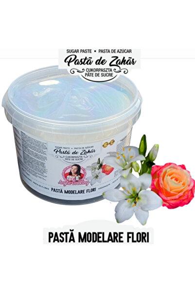 Anyta Cooking Pasta de Zahar Alb - Premium - Modelare Flori (Gum Paste) - 1 kg -