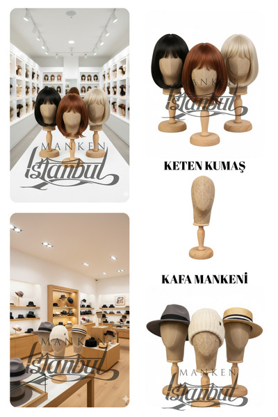 Manken İstanbul Şıklığın Tamamlayıcısı – Vitrin İçin Şapka Kafa Manken