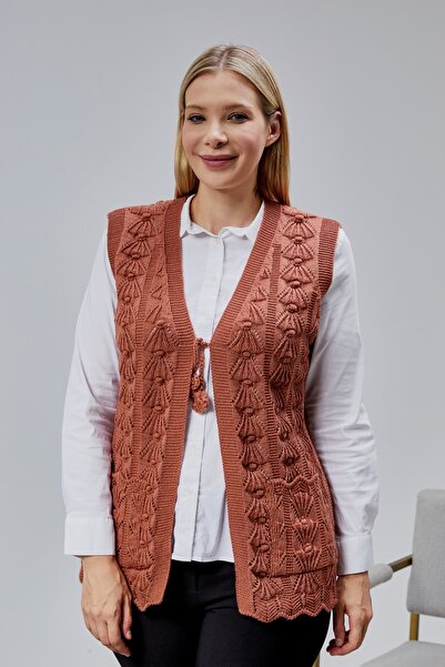 Jinx Wear Fashion Дамски Yumoş Kazayağı модел дебел зимен специален плетен кардиган с джобове